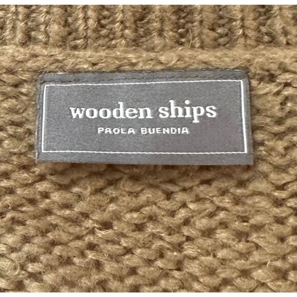 Wooden Ships Paola Buendia Mohair Wool Blend Sweater Brown Size S/M - Picture 10 of 11